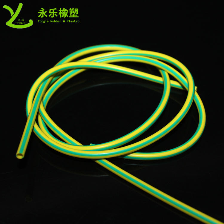 阻燃硅膠管，雙色阻燃硅膠管，黃綠絕緣硅膠管