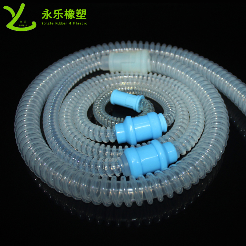 呼吸機(jī)硅膠波紋管，透明硅膠波紋管，擠出波紋硅膠管