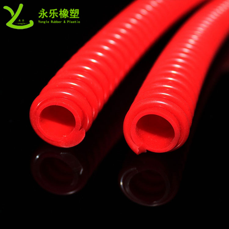 擠出醫(yī)用硅膠波紋管，紅色硅膠波紋管，耐高溫硅膠波紋管