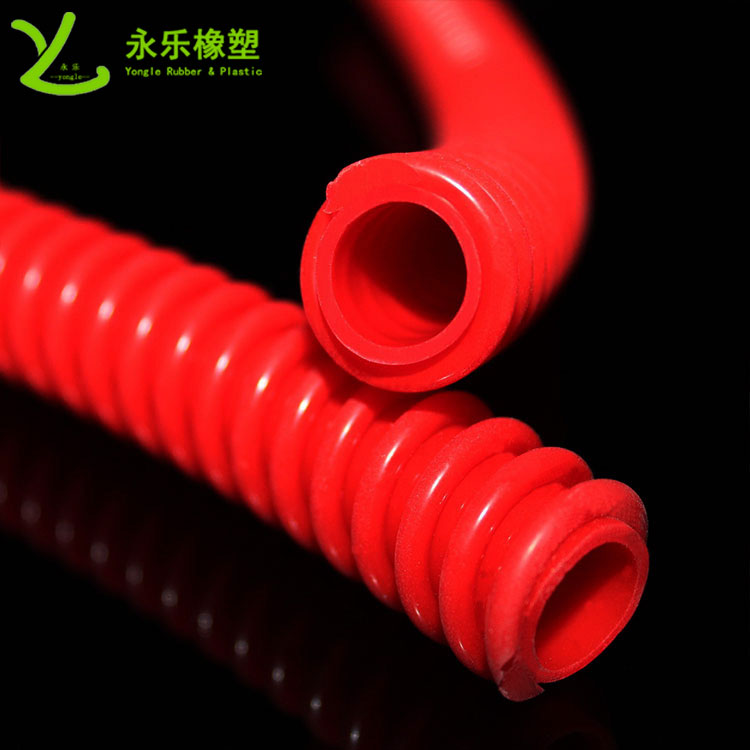 擠出醫(yī)用硅膠波紋管，紅色硅膠波紋管，耐高溫硅膠波紋管