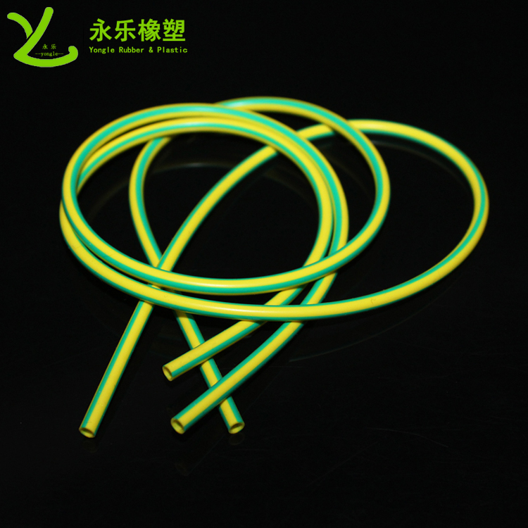 阻燃硅膠管，雙色阻燃硅膠管，黃綠絕緣硅膠管