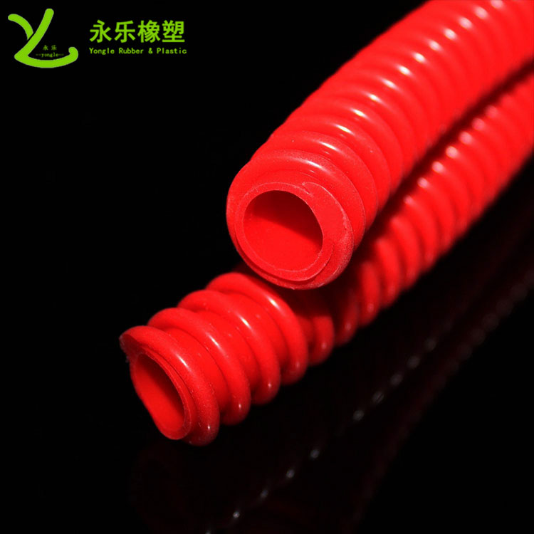擠出醫(yī)用硅膠波紋管，紅色硅膠波紋管，耐高溫硅膠波紋管