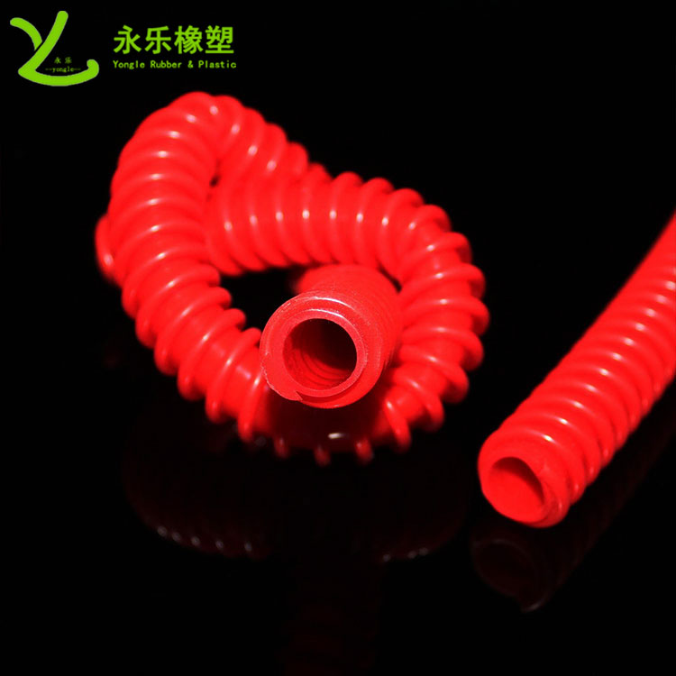 擠出醫(yī)用硅膠波紋管，紅色硅膠波紋管，耐高溫硅膠波紋管