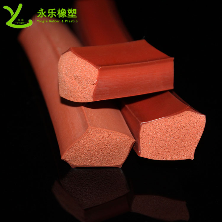 擠出復(fù)合發(fā)泡硅膠條，耐高溫復(fù)合發(fā)泡硅膠條，耐老化復(fù)合發(fā)泡硅膠條